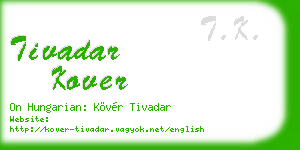 tivadar kover business card