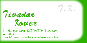 tivadar kover business card